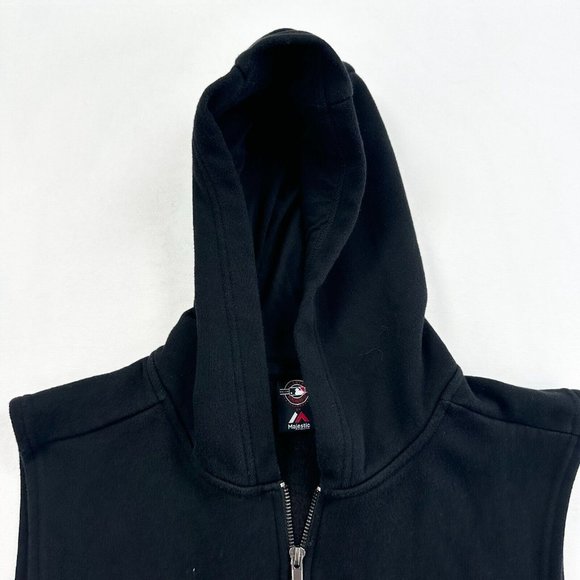 New York Yankees Jumper Mens Medium M Black MLB Full Zip Hooded Sleeveless Adult - Picture 6 of 11